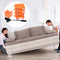Household Transport Heavy Furniture Mover Wheeled Rollers Bar (Orange)