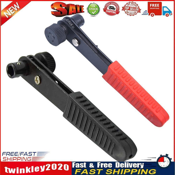 Ratchet Wrench 1/4 Head Screwdriver Pole Socket Torque Double End Spanner Newly