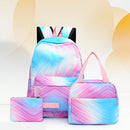 #A Tie Dye Ink Backpack Student Schoolbag Waterproof Laptop Bookbag Pencil Case