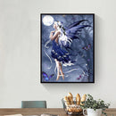 Blue Butterfly Fairy DIY 5D Drawing Full Round Drill Diamond Painting Kit G