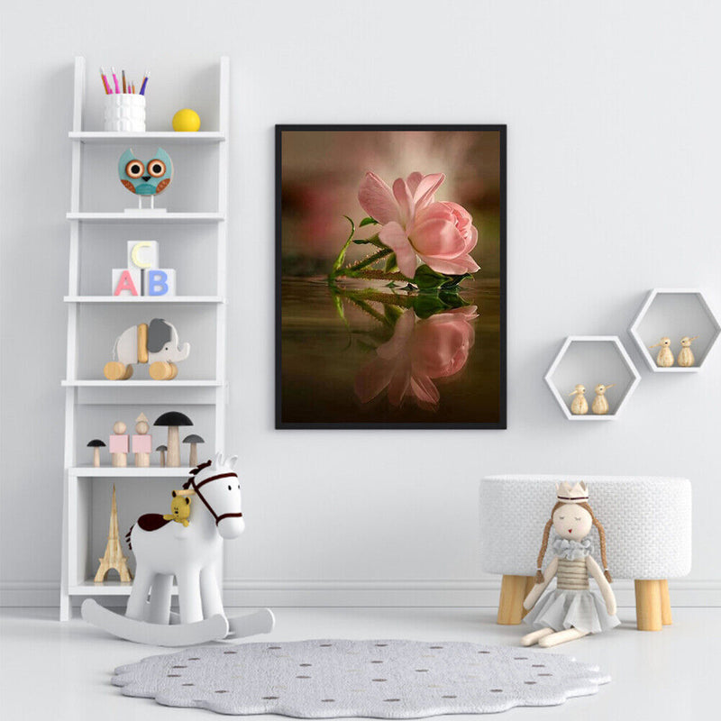 Frameless Oil Paint By Numbers Kit DIY Acrylic Flowers Drawing On Canvas Craf