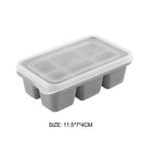 Square Silicone Ice Cube Mold with Lid Soft Bottom Ice Tray Mould Kitchen Des