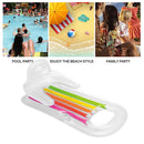 #A Swimming Pool Lounge Chair Floating Row Plastic Water Sports Air Mat Toys