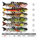 13cm 22g Plastic Lure 8-section Artificial Hard Bait Sea Fishing Tackle (B)