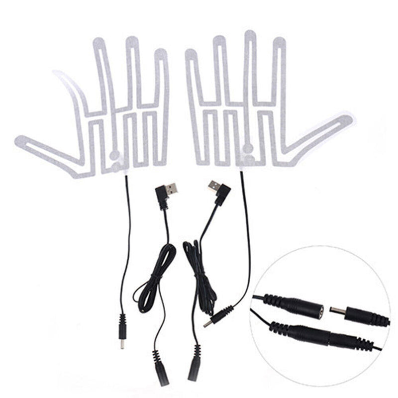 2pcs 5V Hand Warmer Heater USB Gloves Heated Pads Electric Heating Film Element