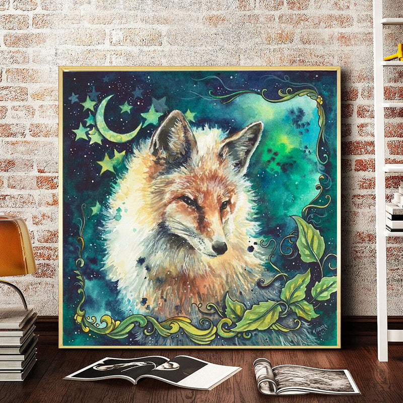5D DIY Diamond Painting Kits Fox Full Round Drill Wall Decor Art Crafts Set