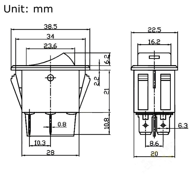 Work Light Switch 4-Pins On/Off 12V 35A LED Indicator Driving Fog Lamp