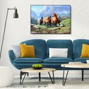 5D DIY Full Drill Diamond Painting Hiking Horses Embroidery Craft Needlework Set