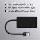 USB2.0 Mini 4-Port Splitter Hub For PC Notebook Computer Hot Speed Black K4X0