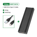 M2 SSD Disk Case Enclosure Hard Drive Box (B-key NGFF -5Gbps+C-A Black)