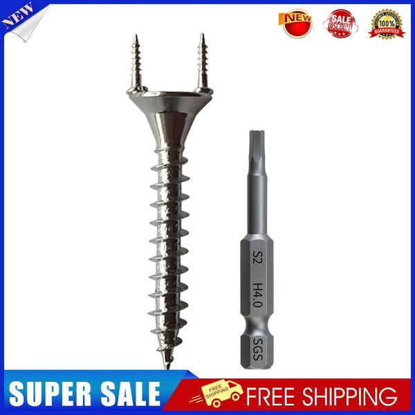 50pcs Double-headed Solid Wood Baseboard Seamless Nails + Wrench (35+7.5mm)