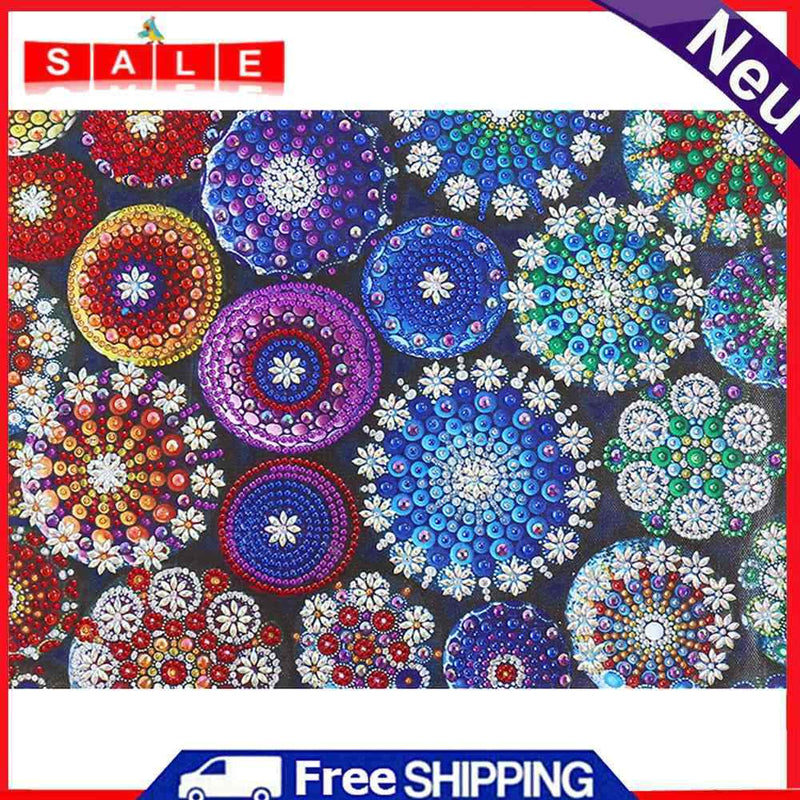 5D Special Shaped Diamond Painting Mandala Flower DIY Embroidery Kit Crystal Art