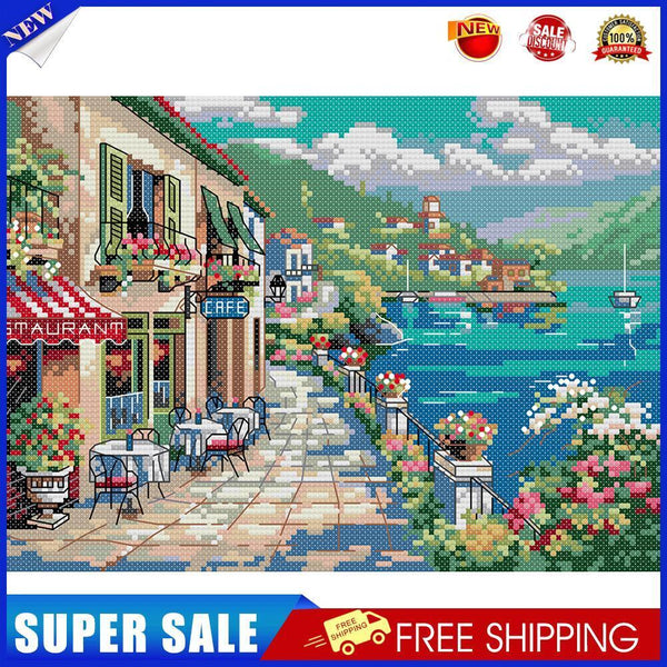 Full Embroidery Scene Printed Cross Stitch 14CT Cotton DIY Kit (FA137)