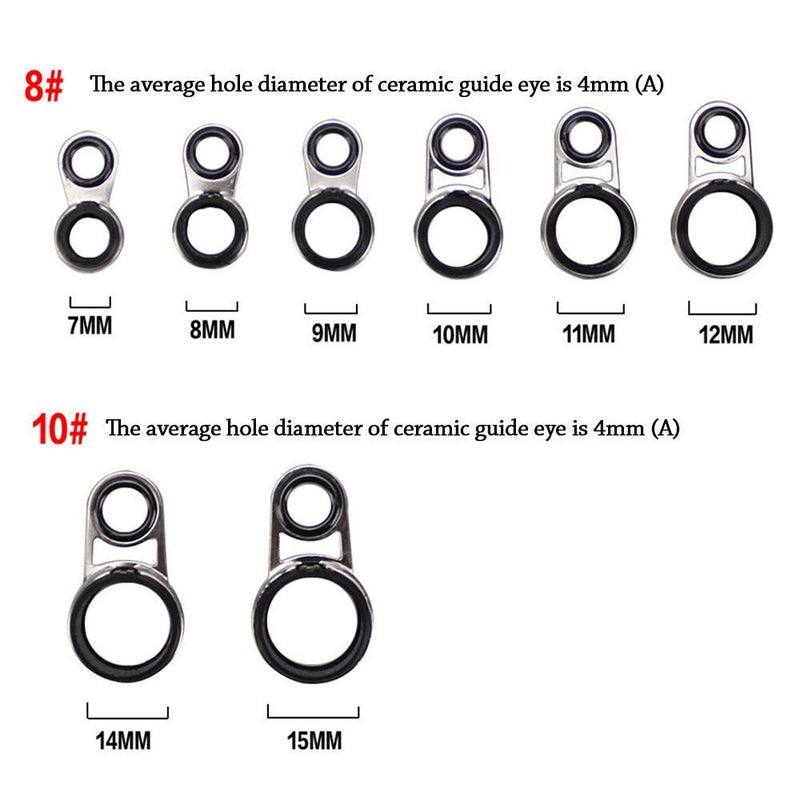 Eye Ceramic Ring Tip Repair Kit Fishing Rod Guide Tackle Box Accessories