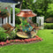 Metal Bird Feeders Outdoor Hanging Solar Lawn Lantern Light Garden Decor