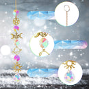 Hexagon Star Crystal Candlestick Lighting Wind Chimes Curtain Home Garden Pendant