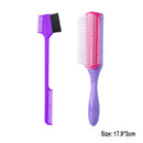 Multifunctional Rib Comb Edge Brush Double-Headed Eyebrow Brushes Head Massag