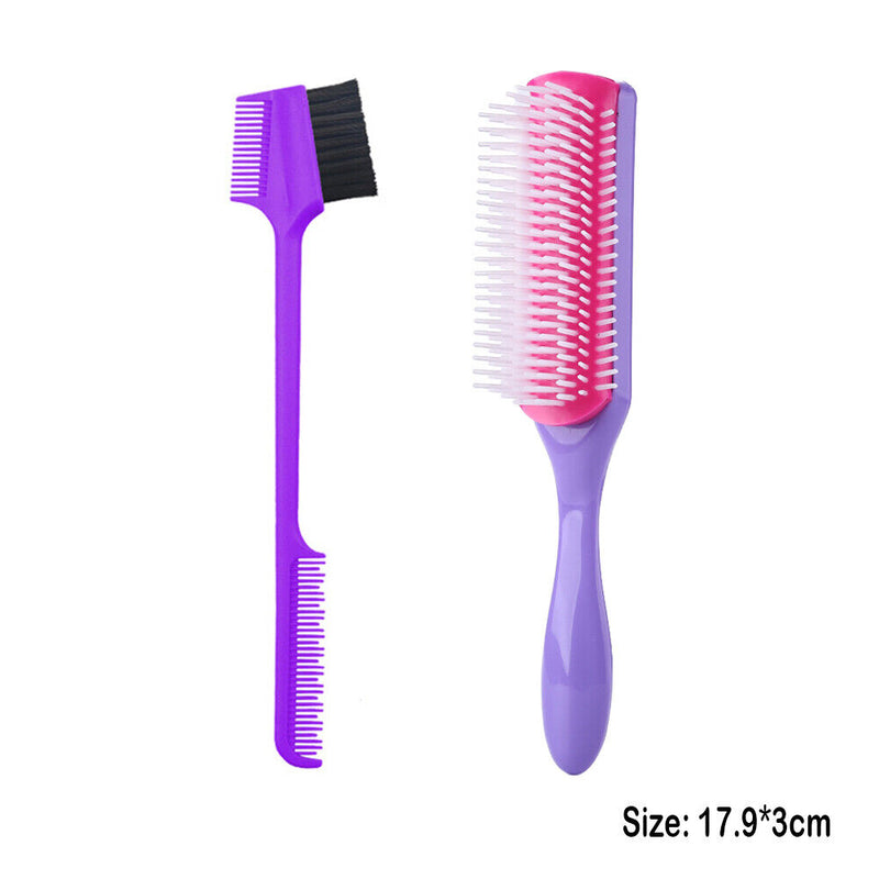 Multifunctional Rib Comb Edge Brush Double-Headed Eyebrow Brushes Head Massag