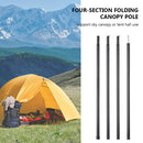 6.6ft Tent Awning Pole Folding Iron Tube Canopy Rod Outdoor Camping? Accessories