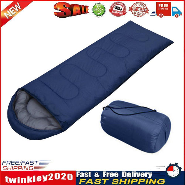 Camping Sleeping Bag Ultralight Envelope Travel Hiking Air Bed (Navy Blue) Newly