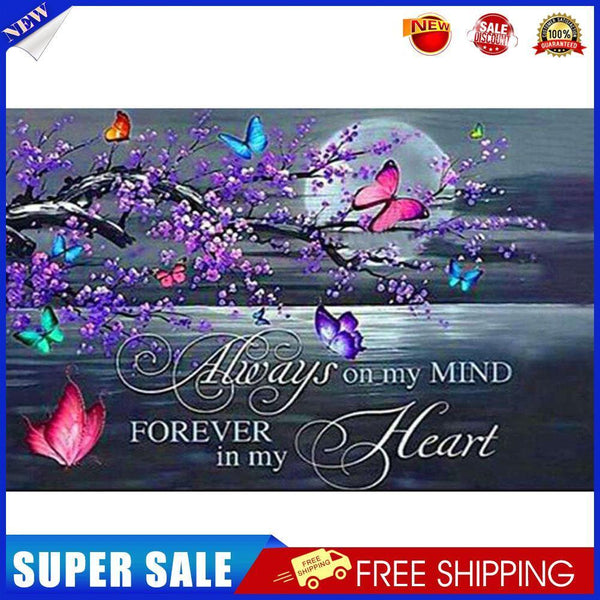 Butterfly Words Oil Paint By Numbers Kits Canvas Picture Wall Art DIY Craft