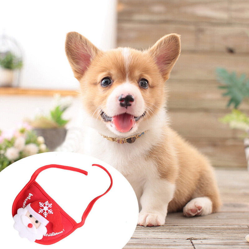 Warm Dog Winter Decorative Clothes Pet Hat Collar Bib Christmas Costume Cospa