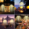Solar LED Pendant Lights Outdoor Garden Wall Chandelier (Double Head Warm) Newly