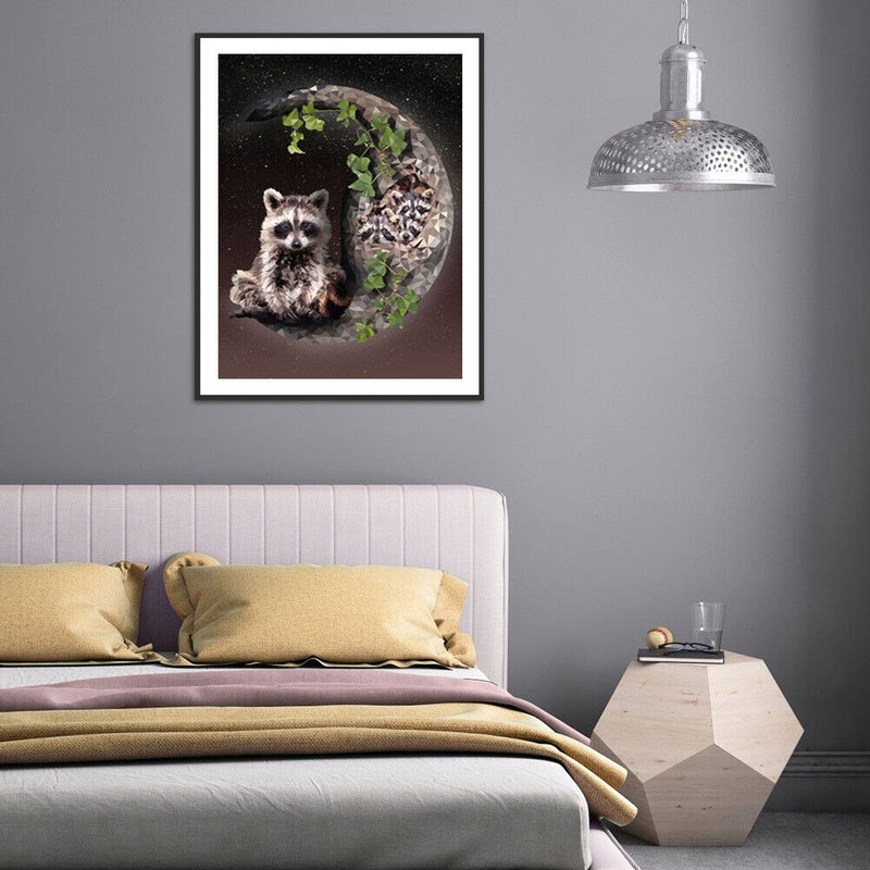 5D Diamond Painting Moon Squirrel Full Round Drill DIY Crafts Mosaic Picture