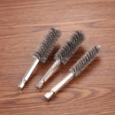 12pcs Electric Impact Drill Hex Shank Brush Car Paint Wire Cleaner (Steel) Newly