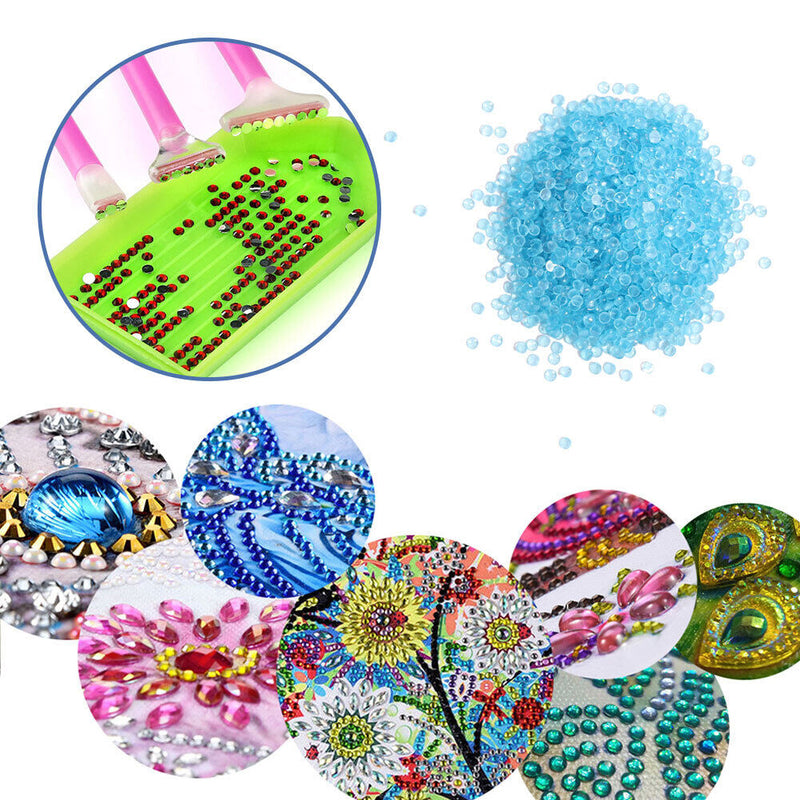 15g/Bag DIY Luminous Round Rhinestones Kit for Diamond Painting (Blue)
