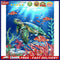 DIY Paint By Number Kit Frameless Turtle Fish Handpainted Canvas Wall Art Dec