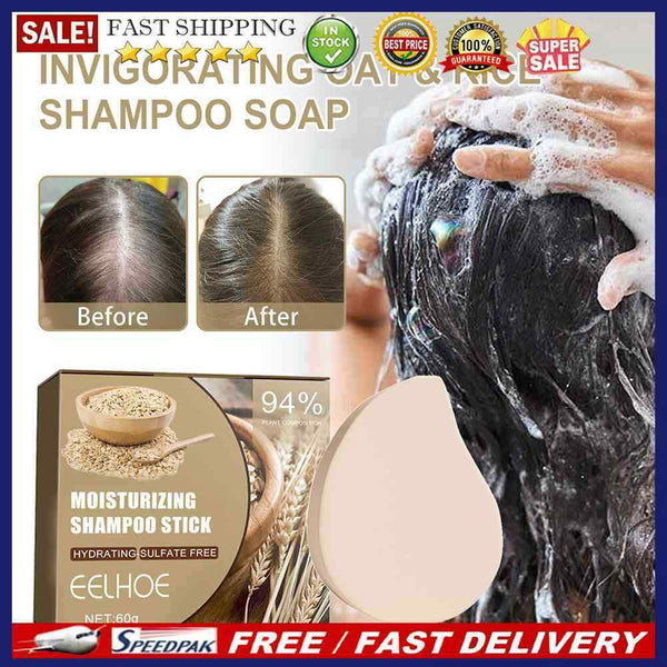 Oat Rice Shampoo Split Dry Damaged Handmade Soap for Nourishing Hair Care Smooth