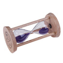 Wooden Sand Clock 3 Minutes Hourglass Sandglass Toothbrush Timer(Purple)