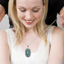 Retro Turquoises Women Necklace West Ethnic Jewelry Statement Drop Pendants
