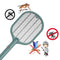 Electric Insect Swatter USB Rechargeable Led Light Mosquito Killer (Green) Newly