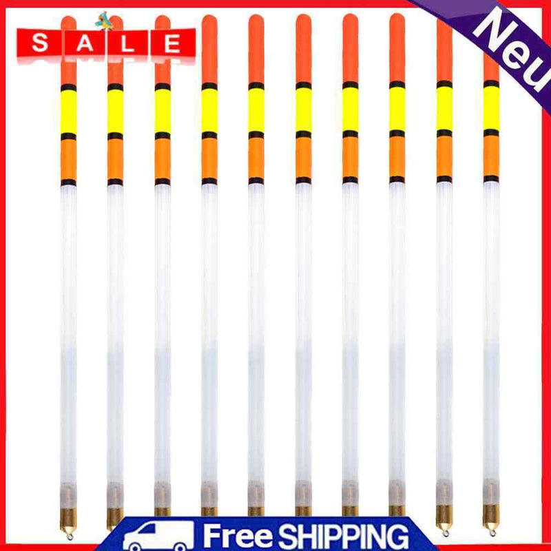 10pcs/Set Fishing Float Transparent Pipe Drift Carp Feeder Floats Fishing Tackle