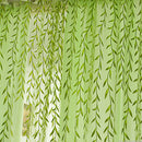 Pastoral Style Willow Floral Window Curtain Living Room Decor(Green)