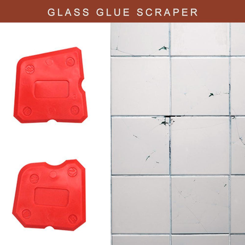4pcs Smoothing Spatula Sealant Remover Caulking Scraper Grout Kit (Red)