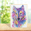 5D DIY Special Shaped Diamond Painting Wolf Head Cross Stitch Kits Bedroom Decor
