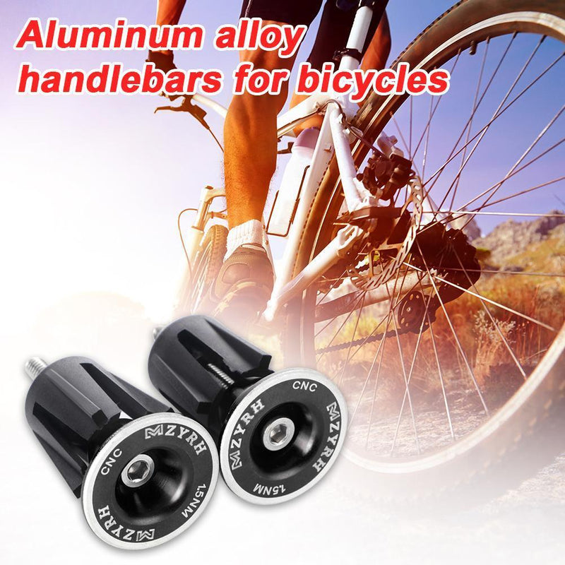 1 Pair Aluminum Durable MTB Bicycle Handlebar Cap Grips Bike Handlebar End Pl