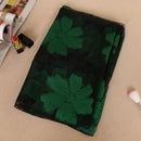 Women Flower Print Elegant Scarf Retro Satin Scarves Ladies Beach Shawls Bandana