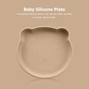Baby Silicone Sucker Cartoon Feeding Dining Plate Non-Slip BPA Free Kids Bo