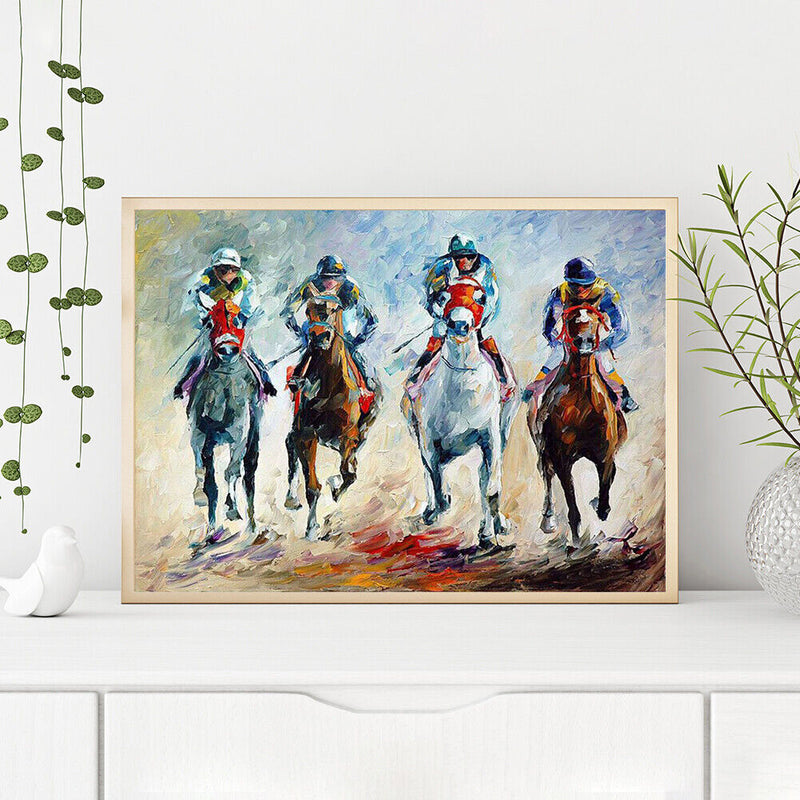 Frameless Oil Paint By Numbers Wall Art Posters Picture Craft Kit Home Decor