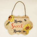 Welcome Door Sign, Sunflowers Bee Wall Plaque, for Festival, Porch, Front Door