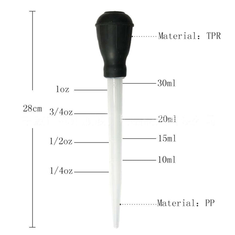 Turkey Baster BBQ Meat Syringe Tube Pumps Pipe with Rubbers Bulb Heat Resistants