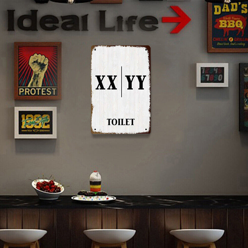 Rectangular Metal Sign Plaque Tin Signs Toilet Tin Plate Art Wall Posters