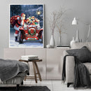 Diamond Painting Christmas Santa Prensents Car Full Round Drill Picture Kit