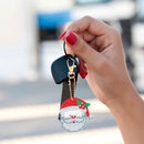 4pcs Diamond Christmas DIY Full Special Shape Drill Painting Keychain Kit C