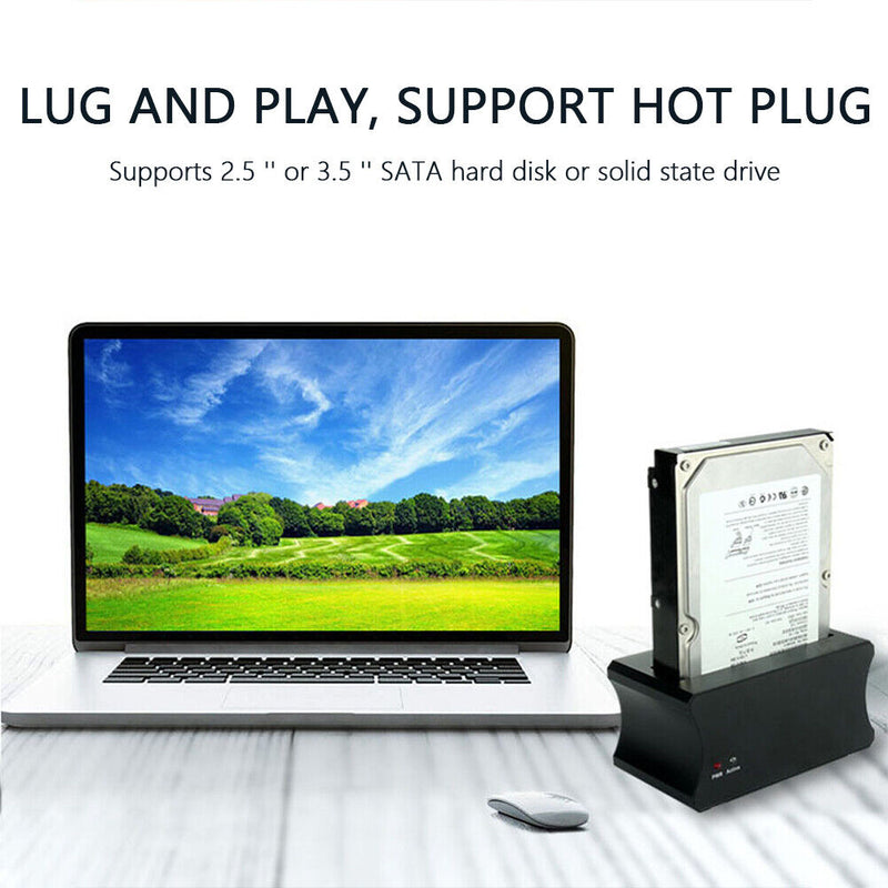 2.5 3.5 inch SATA USB HDD SSD Docking Station Hard Disk Base Universal (EU)