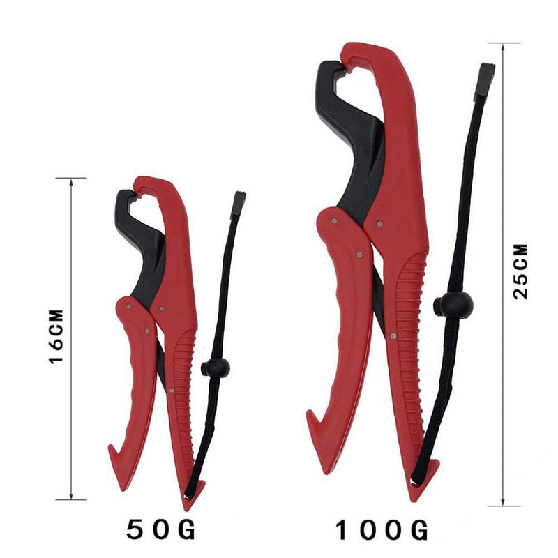 9 inch Fish Lip Controller Grip Holder Clamp Fishing Gripper Tools (Red)